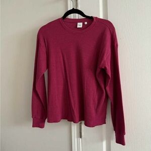 TNA Alamo Waffle Longsleeve in Bold Fuchsia